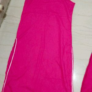 Dark Pink Kurta Set | Without Dupatta