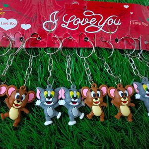 Set Of 12 Tom N Jerry Keychains