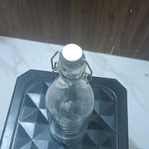 Clamp Glass Bottle For Water And Juice