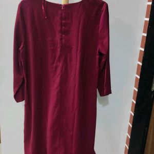 Maroon Shift Dress