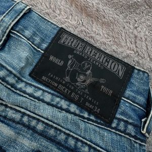 True Religion Rickie Big T Distressed Denim