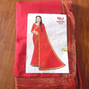 Festive Season 😍 Fancy Red ❤️ Saree