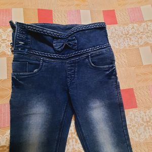 Navy Blue High Waist Jeans For Women