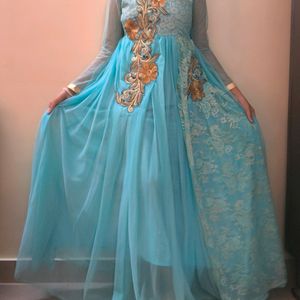 Ethnic Gown | Sky Blue