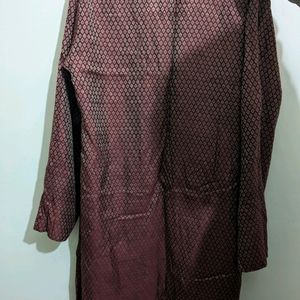 Manyavar Maroon Ethnic Kurta For Men's