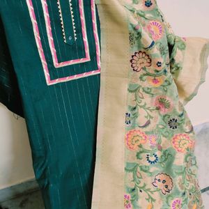 Dress Material With Banarasi Dupptta