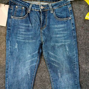 Ladies Dark Blue Jeans Size - 28