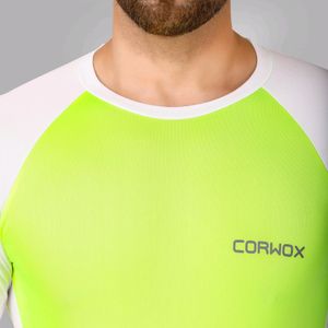 CORWOX Men's Active Neon Green Sports T-Shirt