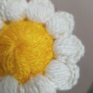 Crochet Daisy Keychain