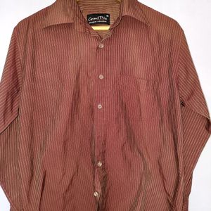 Grand Prix Brand Brown Shirt For Mens