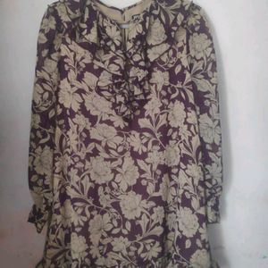 Zara Imported Purple Floral Print Tunics (Women)