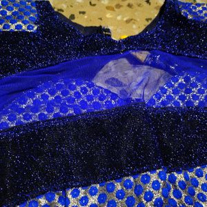 Royal Blue Net Blouse