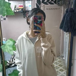 Double Nude Coloured Chain Hoodie