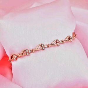 ESTELE Rose Gold Plate Crystal Wraparound BRACELET