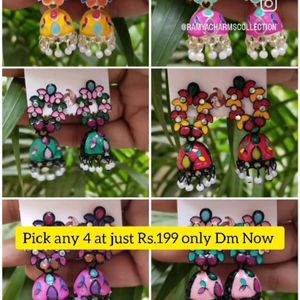 Meenakari Small Jhumki