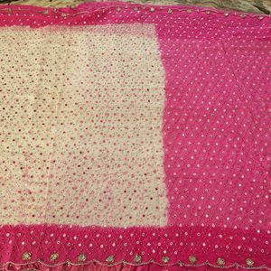 Pure GEORGETTE BANDHINI SAREE