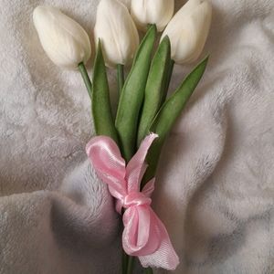 Aesthetic White Tulips Pack Of 4