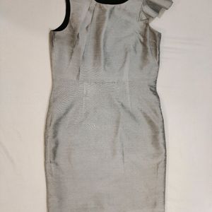 Metalic Gray Mini Dress