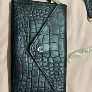 Hidesign Pure Leather Along Cum Wallet