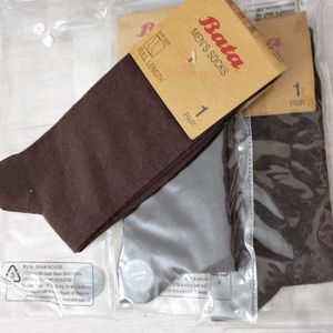 The Bata New Socks Combo-3 Formal Wear(Brown).