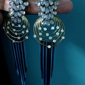 Long Korean Earings (Blue)