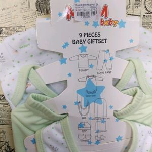 9 Pieces Gift Cloth Breathable Fabric Set for Baby