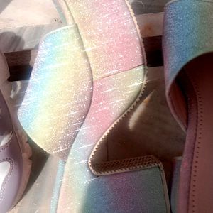 Unicorn 🦄 Shimmery Block Heels