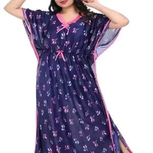 Printed Nightwear Fancy Satin silky stylish Printe