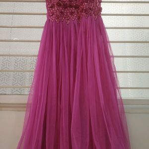 It's A Beautiful Pink Floral Net Dress