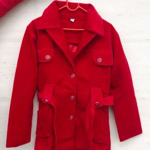 Bright Red Blazer Overcoat