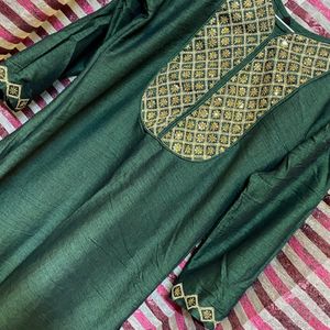 Beautiful Embroidered Silk Kurta