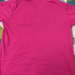 Women T-shirt Pink Colour