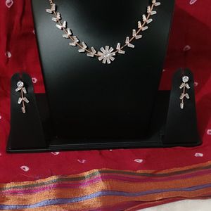 Rose gold diamond necklace