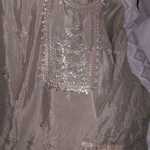 Brand New Semi Stitched Shraara Suit With Dupatta