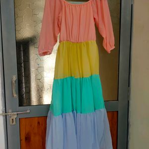 Latest Attractive Multi Colour Dress