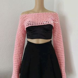 Crochet Pink Bolero