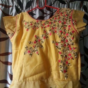 Yellow Gown  For Xl