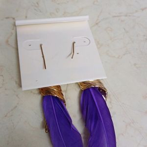 Feather 🪶 Earrings (Purple)