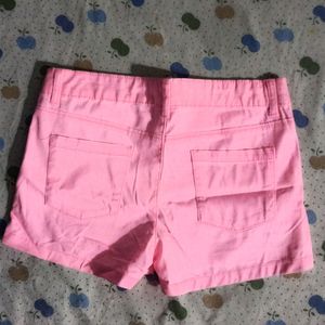 Vibrant Pink Denim Shorts