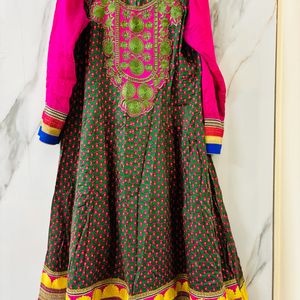 Plus Size Festive Sale Anarkali Three Piece Set