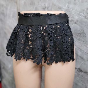 Black Lace Mini Skirt