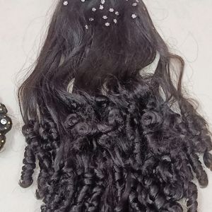 Pack Of 2 Hair Extensions Bun And Curls .