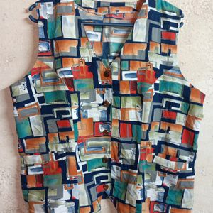 Trendy Women's Shirt Top Sleeveless Multicolour