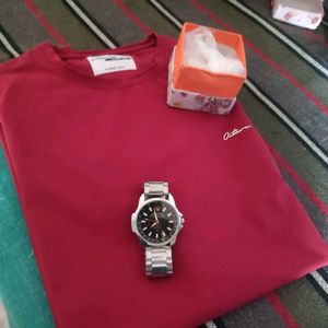 Tshirt And Watch' Combo