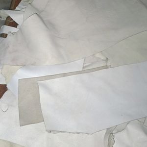 White Colour Genuine Leather