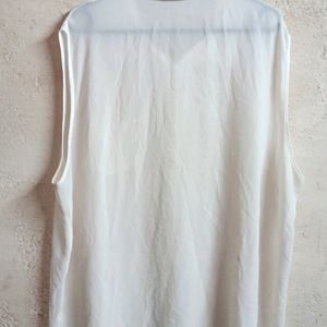 Oversized See-through Fashion Shirt Top Sleeveless