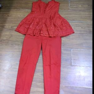 Red Suit Without Dupatta