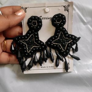 Black Beads Earrings