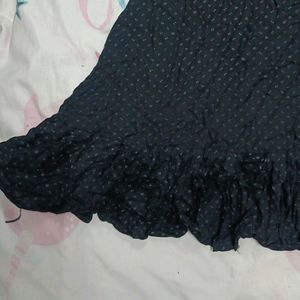 Cute Black Flared Mini Dress