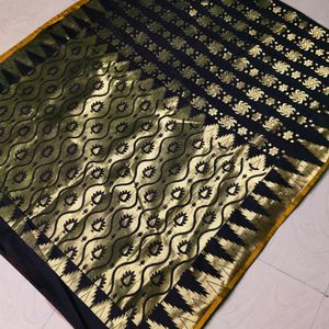 Copy brown colour Banarasi Silk full Zari Saree